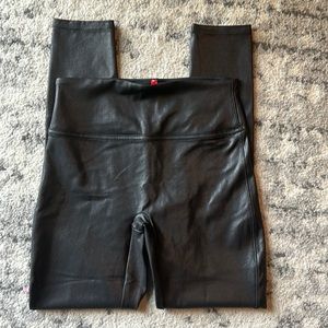 Girls Spanx faux leather leggings 10/12 NWOT